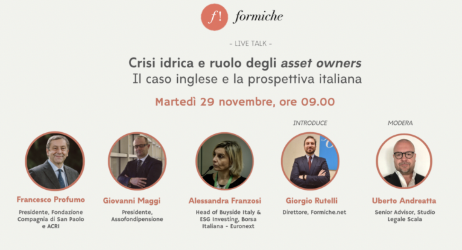 Crisi idrica e ruolo degli asset owners – Il caso inglese e la prospettiva italiana